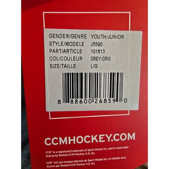 CCM tactical cool youth grey warm up jacket NWT (hockey jacket) size lar… - Picture 3 of 12